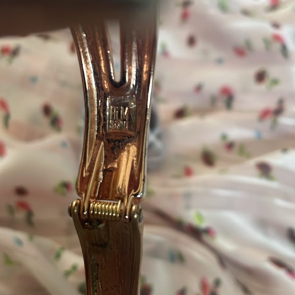 Alm Soho Gold, Silver & Rose Gold Hammered Bangle - Picture 4 of 5